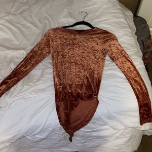 Velvet Floral Body Suit